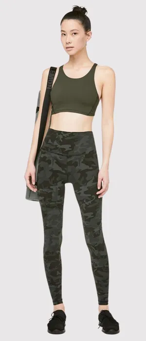 Lululemon Womens Leggings Green Align Pant II Camo Pull On Stretch Yoga Size 4 thumbnail 1