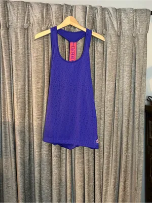 RBX Perfoemance Athletic Purple Geometric Print Racerback Tank Top Size Large thumbnail 2