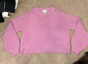 Anthropologie cropped oversized sweater thumbnail 1