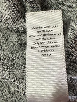 Athleta heather gray long sleeve round neck curved hem knit oversized top S thumbnail 6