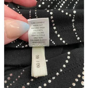 Express Glam Black & Silver Shimmer Sparkly Tunic Tank Stretch‎ Blouse -S NWT thumbnail 12