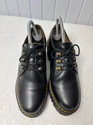 Dr. Martens Leona Lo Black Platform Heeled‎ Oxford Shoes Womens size 7 thumbnail 5