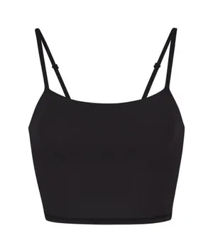 Skims NWT Fits Everybody Cropped Cami in Onyx Black size XS thumbnail 1