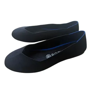 New Rothy’s The Flat Women’s Size 8 Maritime Black Blue Round Toe Ballet Shoes thumbnail 3