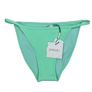 Peixoto Tinga Triangle Cheeky Bikini Bottom Thin Side Straps Mint Rib XS thumbnail 2