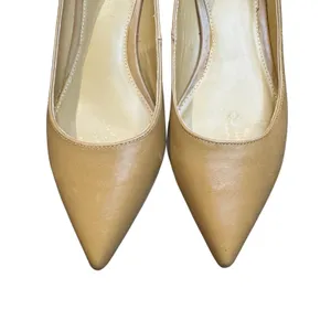 Nine West Ravin Womens 8.5 Beige Leather Pointed Toe Kitten Heel Pumps 26980414 thumbnail 2