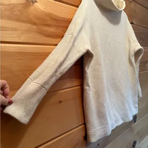 Free People Cream Cowl Neck Sweater thumbnail 4