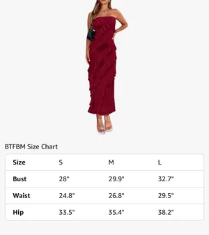 Strapless Bodycon Dress Red Size M thumbnail 3