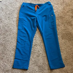 Figs Women's Alps Blue Yola‎ Skinny Straight Leg Scrub Pants Large thumbnail 2