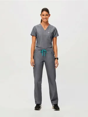 Figs Catarina Graphite Heather Gray Scrub Top Shirt Size XS thumbnail 2