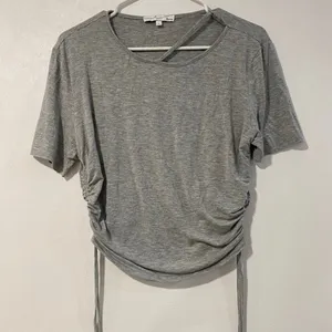 By Egreis Gray Ruched Side Top Large Adjustable Drawstring Cutout Y2K thumbnail 3