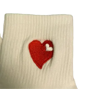 Heart Embroidered Socks - #144 / Any 3 Pair $15 thumbnail 2