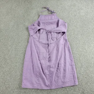Urban Outfitters Womens Dress 8 Purple Halter Neck Open Tie Back Bodycon Mini thumbnail 5