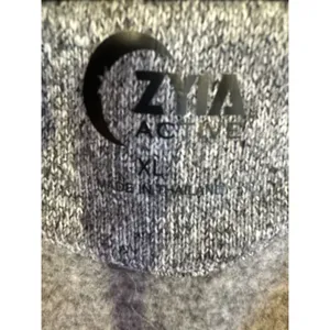 Zyia Active Fleece Gray Marled Fleece Red Quilted Cabin Outdoor Jacket Women XL thumbnail 3