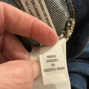 Madewell Baggy Straight Jeans Medium Dark Wash Denim Blue‎ Womens Size 26X30 EUC thumbnail 14