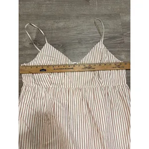Quince‎ Stripe Organic Cotton V-Neck Strappy Sleeveless Maxi Dress w/ Pockets XL thumbnail 5