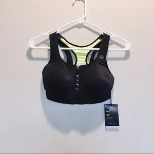 Nike Dri-FIT zipped front stretch sports bra thumbnail 4