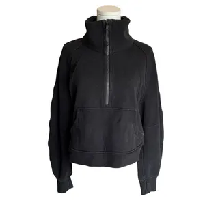 Lululemon - Scuba 1/4 Zip Pullover Sweatshirt Black Sz M/L thumbnail 2