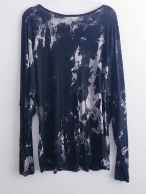 Vocal Laser Cut Tie Dye Long Sleeve Top thumbnail 7