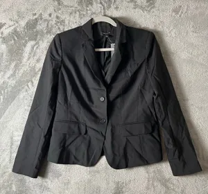 Ann Taylor Black Wool Blend Blazer Jacket Size 8 Petite Office Work Career New‎ thumbnail 1