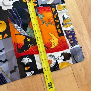 Vintage Halloween Scarf Witches Ghosts Vampires Haunted House 59x14 Holiday thumbnail 6