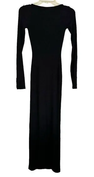 Skims Women's Solid Soft Lounge Long Sleeve Dress Onyx Size Small NWT thumbnail 6
