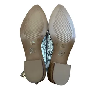 Chinese Laundry Snakeskin Pointed Toe Low Block Heel Mule Slides 7.5 thumbnail 7