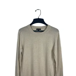 Quince Women’s S Oatmeal Cashmere Blend Crewneck Sweater Organic Cotton thumbnail 2
