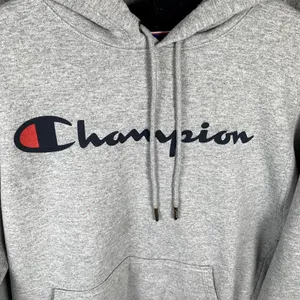 Champion Womens Hoodie Sweatshirt‎ Gray Pullover Long Sleeve Spellout Small thumbnail 6