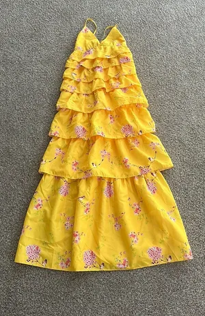 BuddyLove Yellow Tiered Maxi Dress thumbnail 1