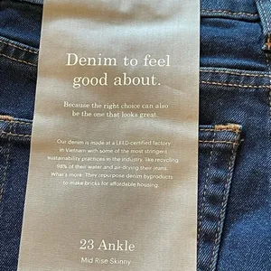 Everlane Blue Medium Wash Authentic Stretch Mid Rise‎ Skinny Jeans Size 23 thumbnail 14