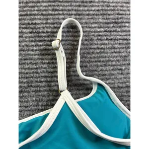 Mindy x Andie Summer Camp The Dolphin Top Teal Bali Blue White Bikini AT351 XS thumbnail 3