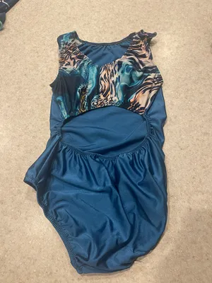 blue gymnastics leotard thumbnail 2