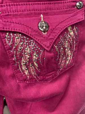 Miss Me Raspberry Purple Angel Wings Skinny Jeans JP5616S3 Embellishment 29x32 thumbnail 5