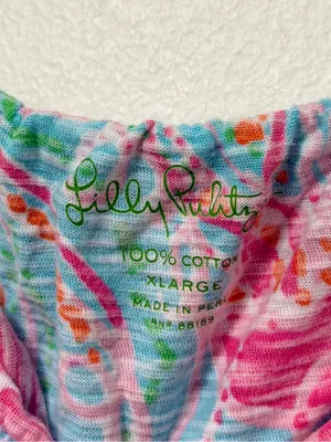 Lilly Pulitzer Tropical Jellyfish Strapless Top Size XL Vacation beach thumbnail 3