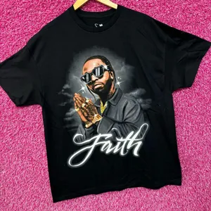 Pop Smoke Faith Airbrush Funeral Tribute Drill Rap Tee XL thumbnail 3