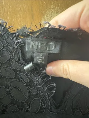 NWT NBD Black Lace Mini Dress thumbnail 4