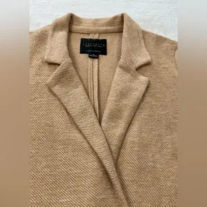 Sanctuary Carleton Cotton Blend Tan Blazer Modern Tailored Suit Jacket M thumbnail 12