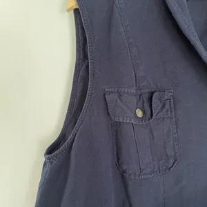 Torrid‎ linen rayon women's blue denim vest pockets size large casual comfort thumbnail 8