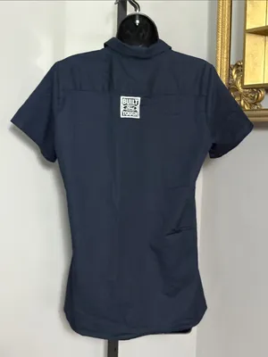 Dickies Medium F-150 Built Ford Tough Truck SS Dark Navy Blue Work Shirt thumbnail 2