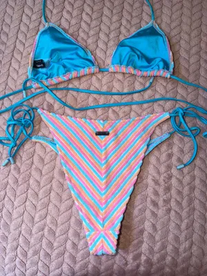 Triangl Vinca Sherbet Striped Terry Bikini Set thumbnail 3