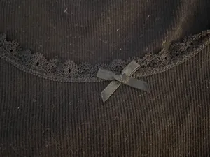 H&M Black Short Sleeve with Bow thumbnail 3