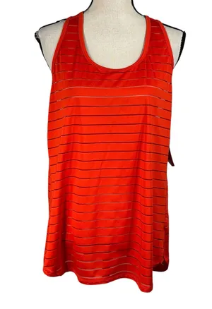 Avia X-Large (16-18) Tank Top Shadow Stripe Stretch Racerback Wicking Quick-Dry thumbnail 1