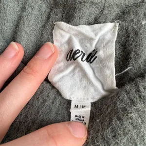 Aerie Green Ribbed Crewneck Sweater thumbnail 3
