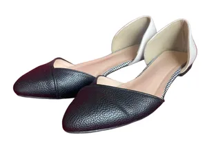 Black And White Slip On Flats thumbnail 1