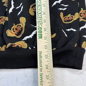 Disney Stitch Black Pumpkin Jack o lantern Bat Sweatshirt Halloween M(7-9) thumbnail 9