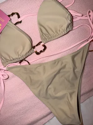 NWT NEVER WORN Strawberry Milk Mob Safari Bikini Set Medium Top Medium Bottoms thumbnail 2