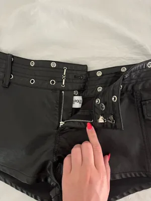 Princess Polly Leather Mini Shorts  thumbnail 2