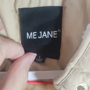 Me Jane Women's Quilted Jacket Sherpa Fleece Teddy Midi Coat Jacket Beige Large thumbnail 2