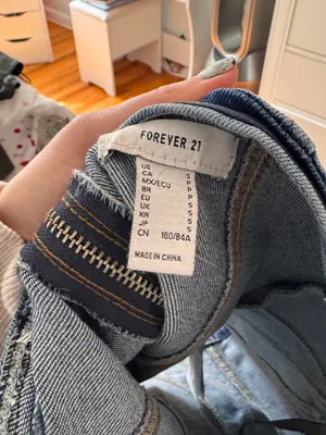 Forever 21 Dark Blue Denim Corset Crop Top thumbnail 3